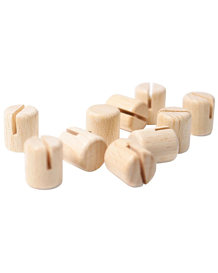 Produktseite: Grimms Bilderhalter Steckfigur aus Lindenholz, 10er Set Höhe 2 cm