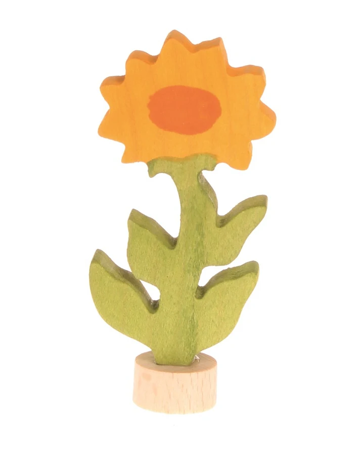 Produktseite: Grimms Ringelblume Steckfigur aus Lindenholz, bunt lasiert Höhe 7,5 cm
