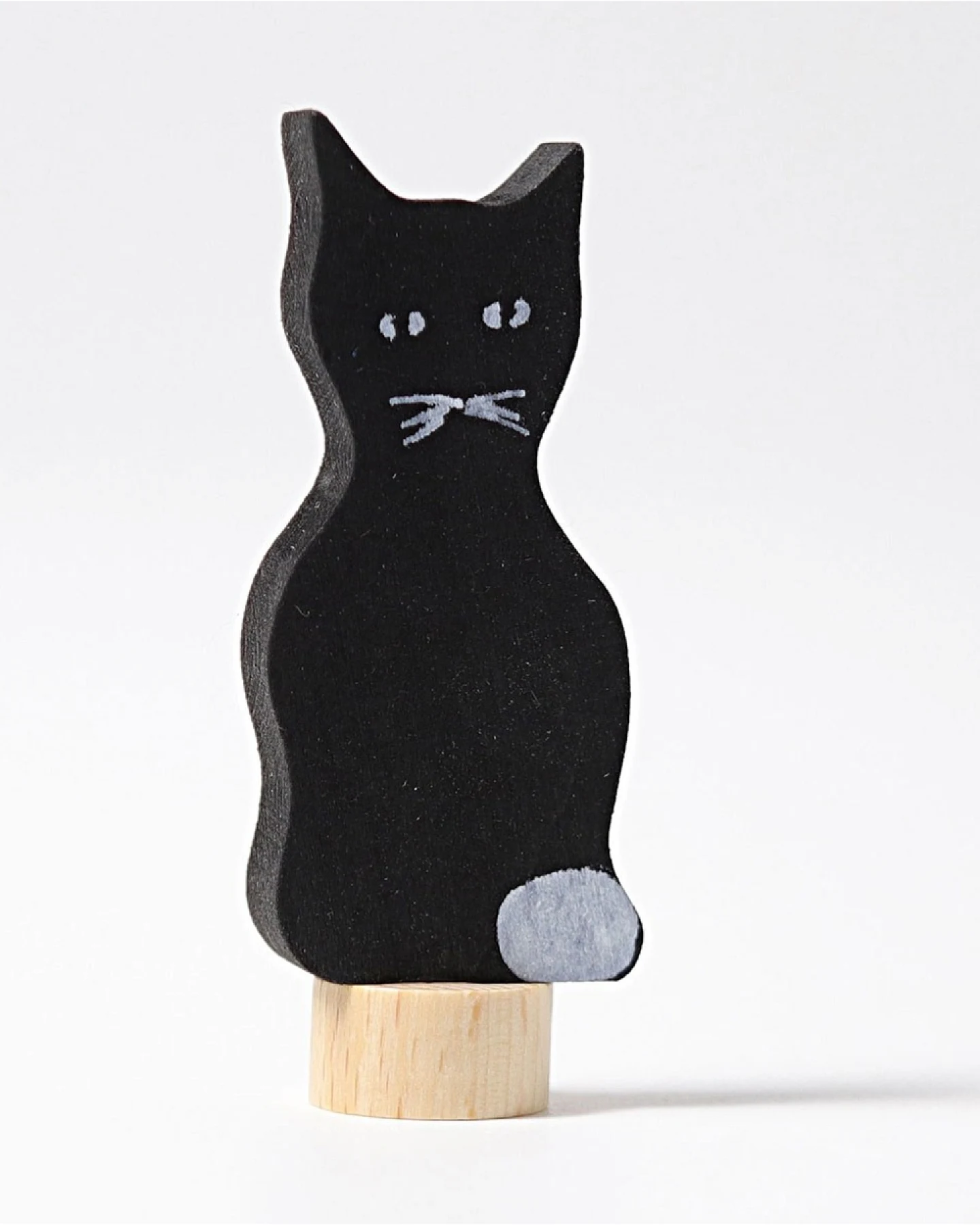 Grimms Katze Steckfigur aus Lindenholz, bunt lasiert Höhe 6 cm – Ansicht 2
