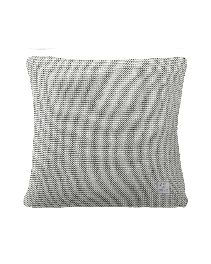 Kissenbezug 40x40 cm Baumwolle vanilla-grey-melange Mit Reißverschluss