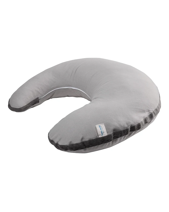 Stillkissen Stillmond, Bezug Bio-Baumwolle, Kapok-Füllung grau Maße 60 x 60 cm