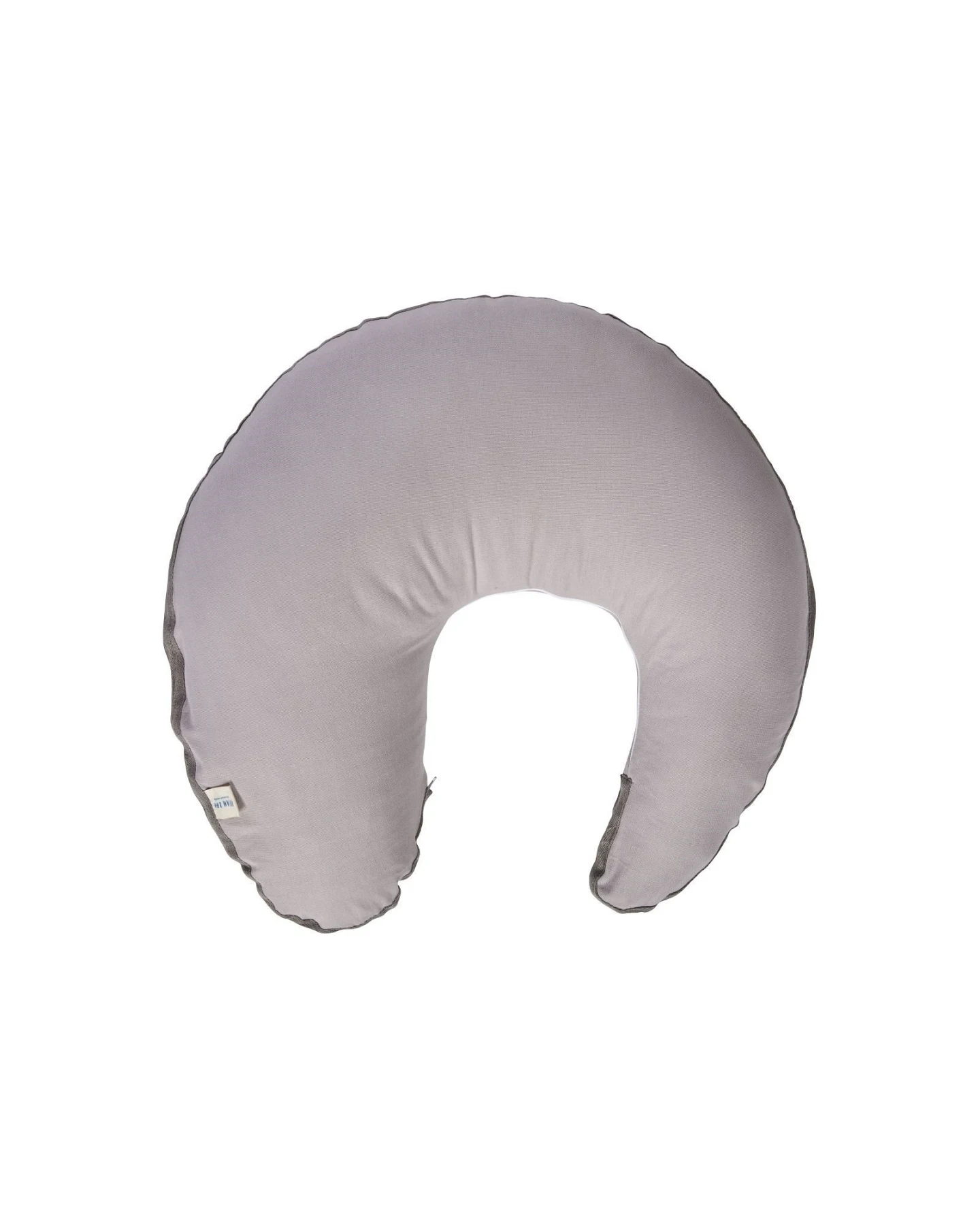 Stillkissen Stillmond, Bezug Bio-Baumwolle, Kapok-Füllung grau Maße 60 x 60 cm – Ansicht 2
