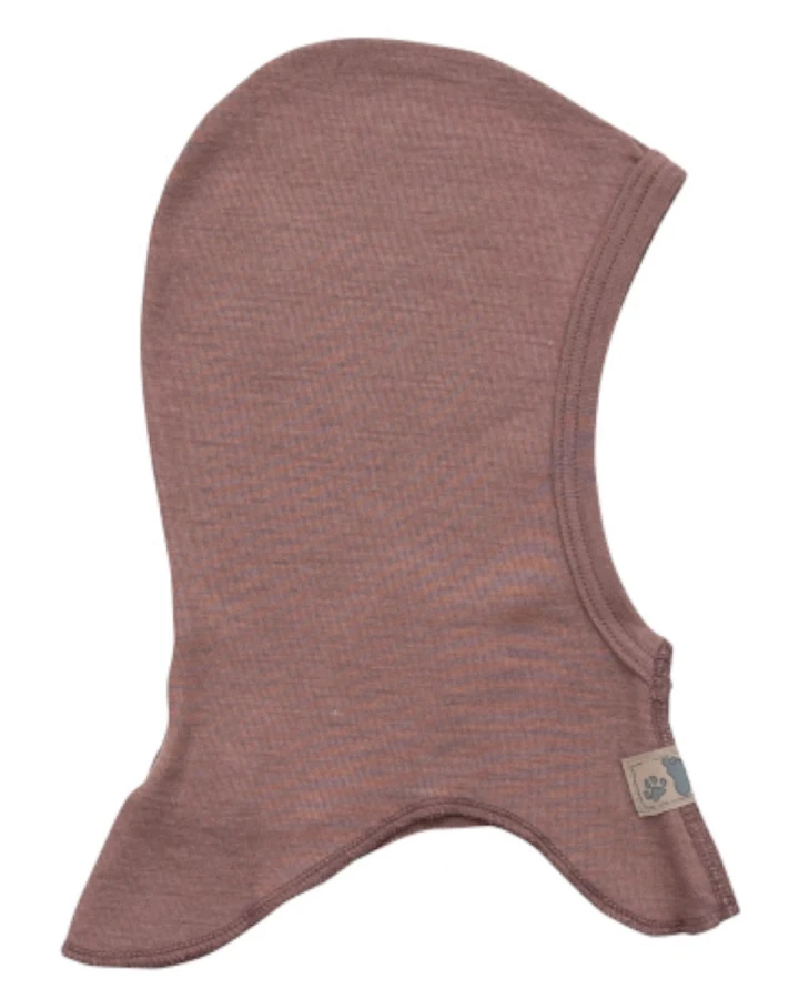 Lilano Baby und Kinder Helmmütze Schlupfmütze Wolle Seide mauve Gr.86/92