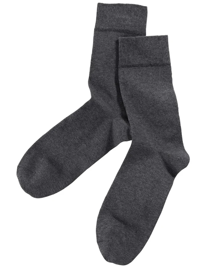 Feine Socke Bio-Baumwolle anthrazit Gr.37-38