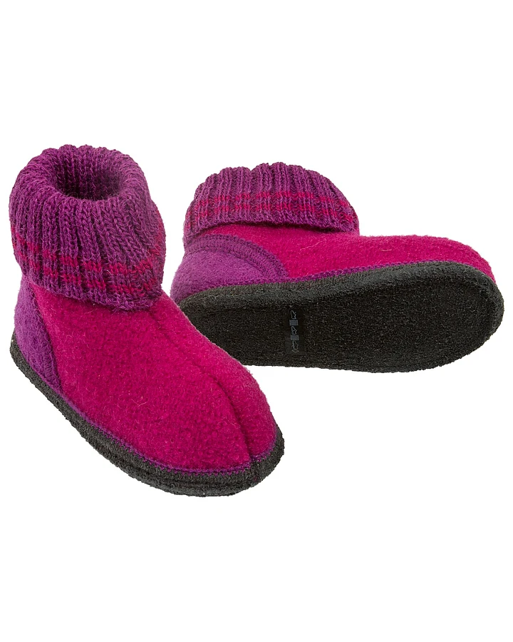 Kinder Hausschuhe Hüttenschuhe fuchsia Gr.24