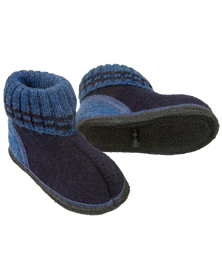 Kinder Hausschuhe Hüttenschuhe nachtblau Gr.24