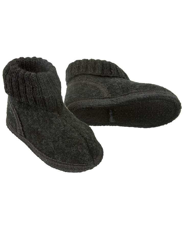 Kinder Hausschuhe Hüttenschuhe anthrazit Gr.23