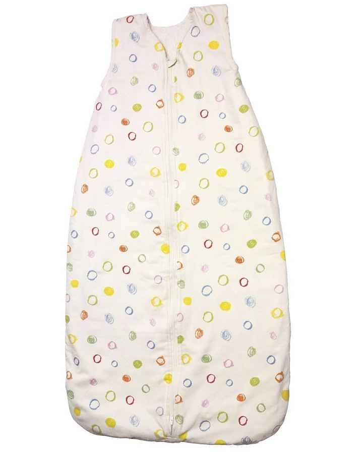 Schlafsack Baby, Baumwolle (kbA), "Kritzelkreise" Gr.1 (70cm)