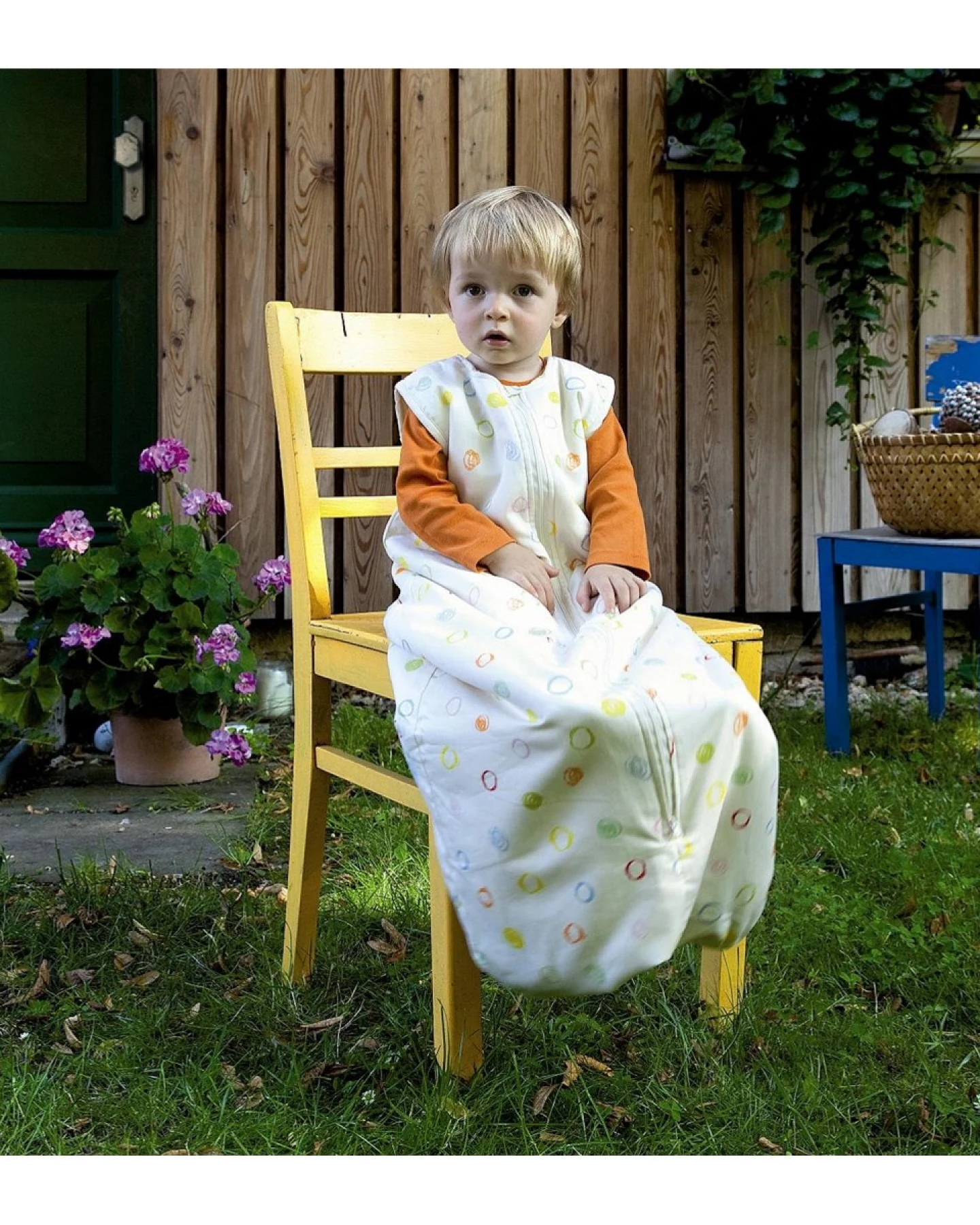 Schlafsack Baby, Baumwolle (kbA), "Kritzelkreise" Gr.2 (90cm) – Ansicht 2