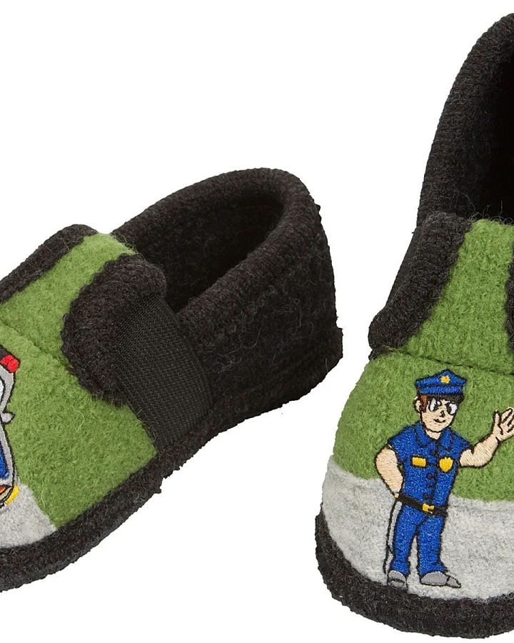 Kinder Hausschuhe Walkpuschen Polizist Gr.23