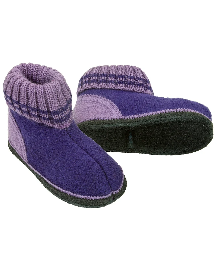 Kinder Hausschuhe Hüttenschuhe pflaume Gr.23
