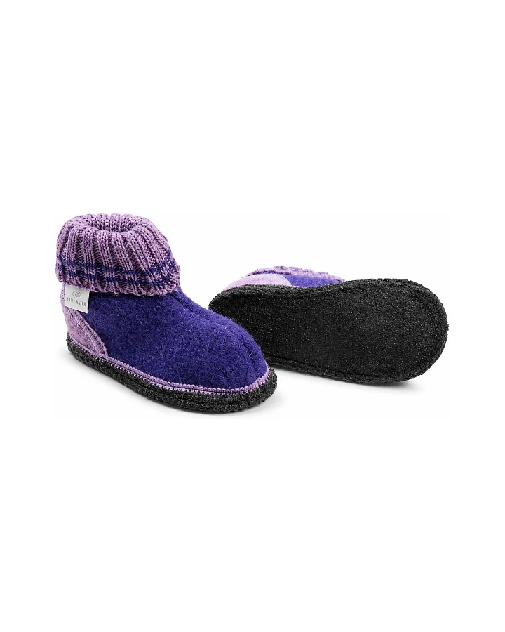 Kinder Hausschuhe Hüttenschuhe pflaume Gr.23