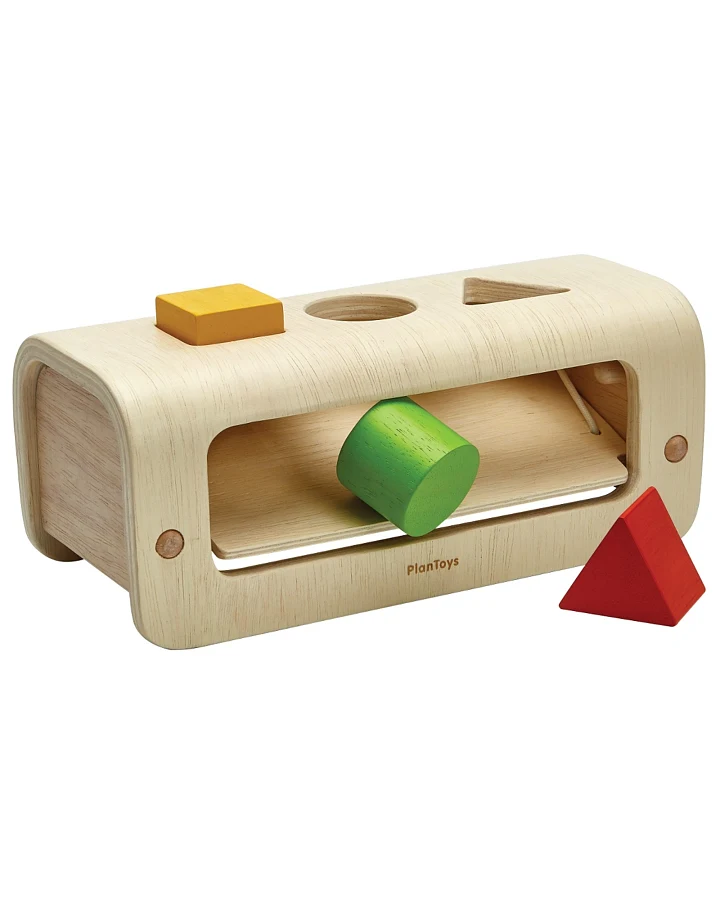 PlanToys Formen Sortieren Steckspiel aus Kautschukholz Maße 24 x 11,5 x 10 cm