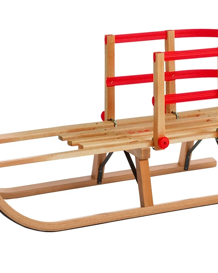 Davoser Rodel-Set Schlitten 3-teilig Aus Buchenholz, Länge 90 cm