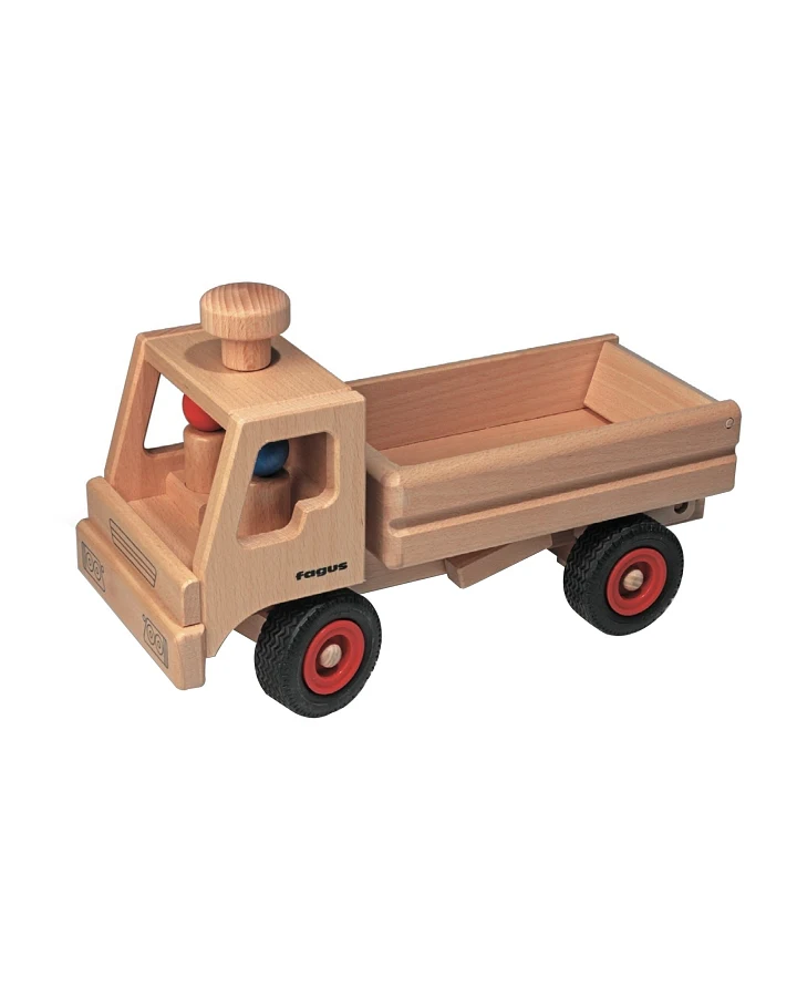 Fagus LKW-Kipper aus massivem Buchenholz 33 cm Spielzeug Holz Lastwagen