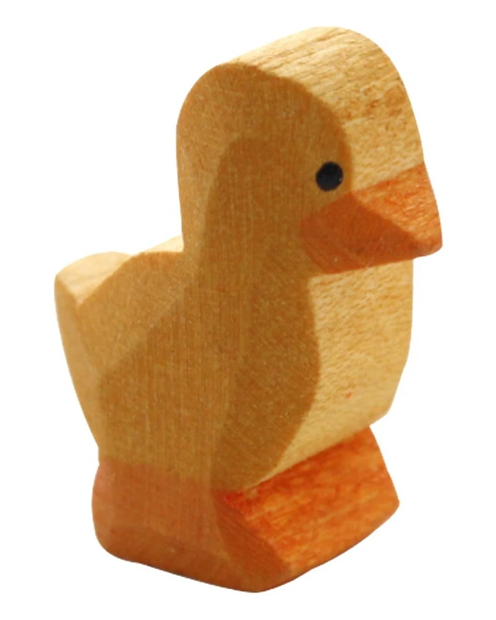 Ostheimer Entenküken 2 cm Laubholz, handgeschnitzt und lasiert