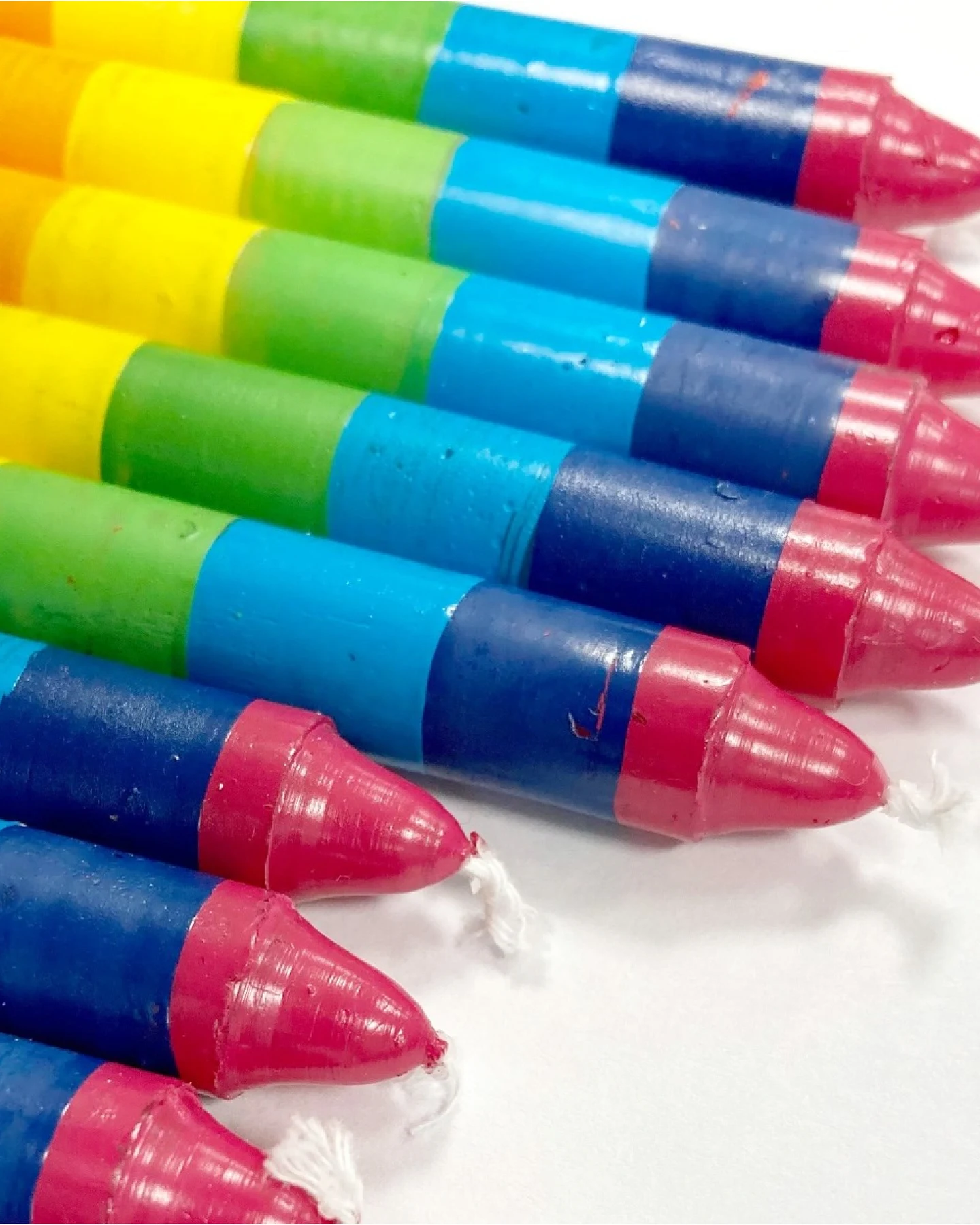 goki Geburtstagskerzen-Set 10 Stück bunt Höhe 10 cm, Durchmesser 13 mm – Ansicht 2