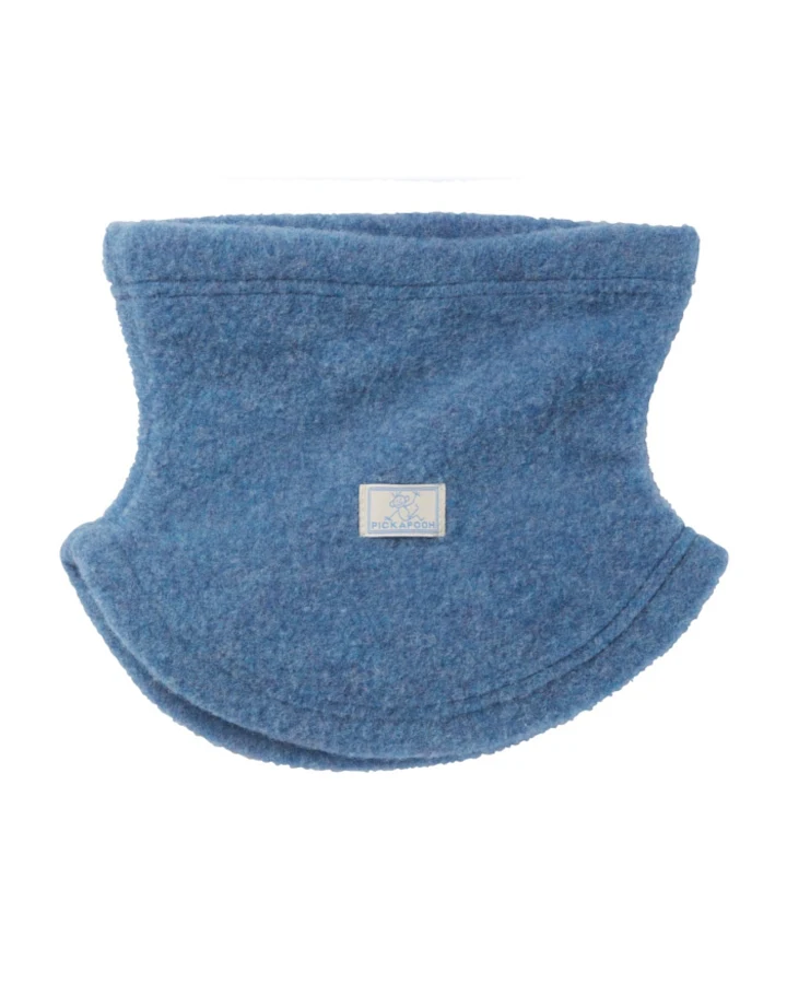 Pickapooh Kinder Schlupfschal Bio-Schurwolle Fleece jeans Gr. 2 (ab 2 Jahre)