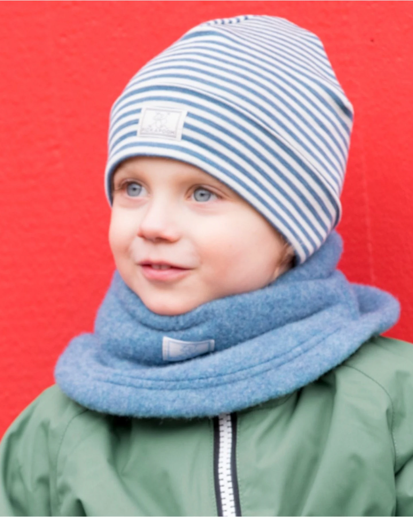 Pickapooh Kinder Schlupfschal Bio-Schurwolle Fleece jeans Gr. 2 (ab 2 Jahre) – Ansicht 2