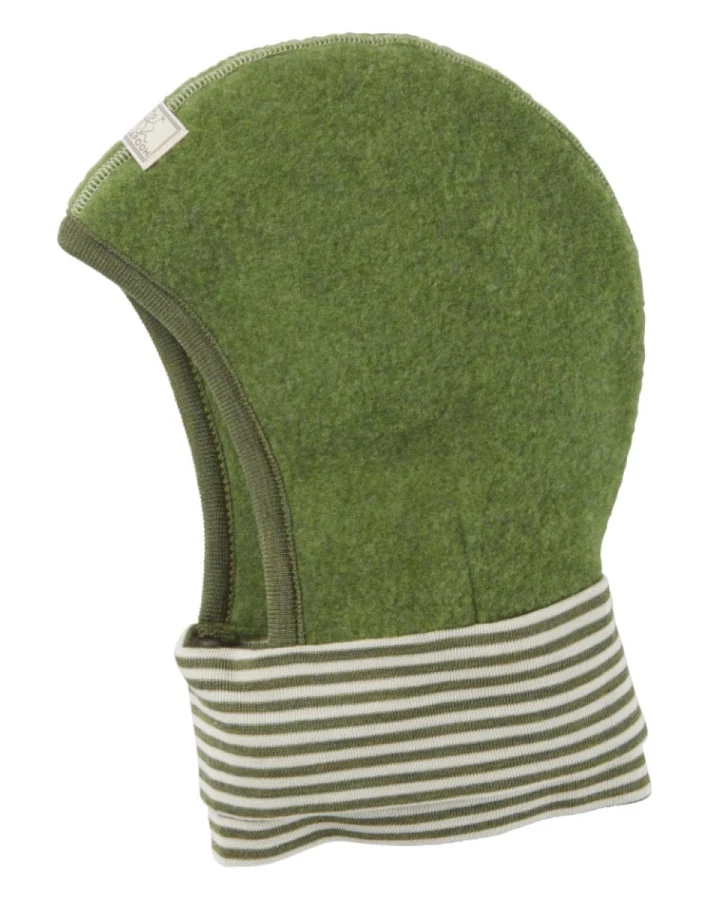 Pickapooh Baby und Kinder Schlupfmütze Schlüpfli Wolle Seide Fleece moos Gr. 48