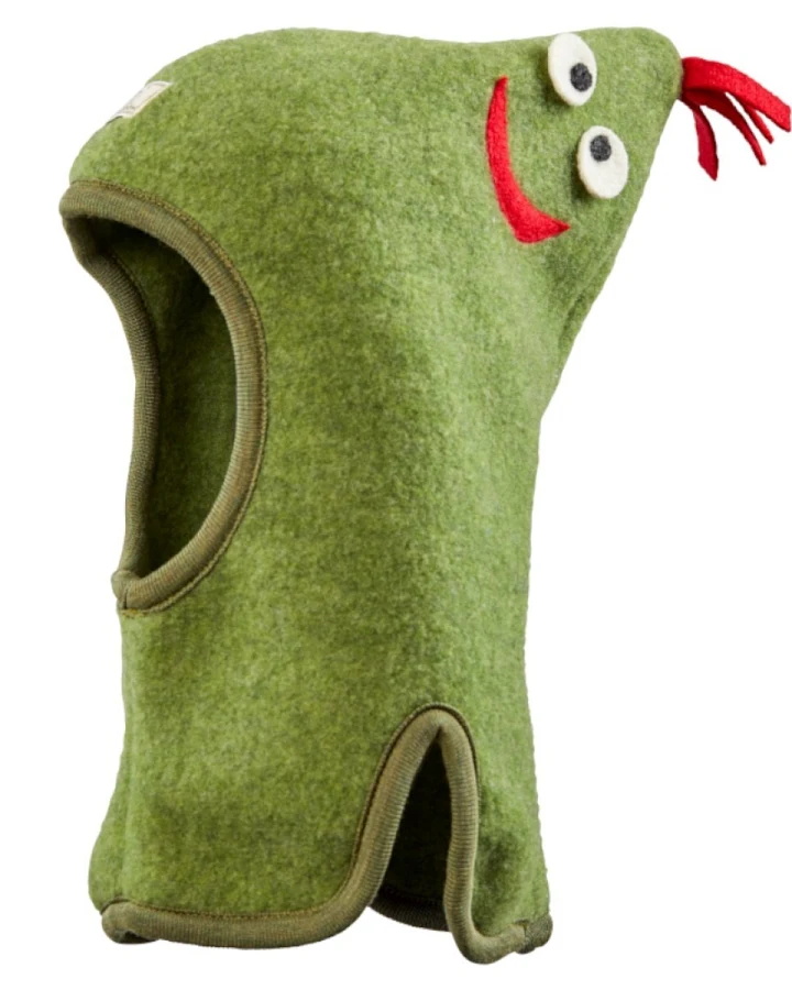 Pickapooh Baby und Kinder Schlupfmütze mit Zipfel Bio-Schurwolle moos Gr. 48