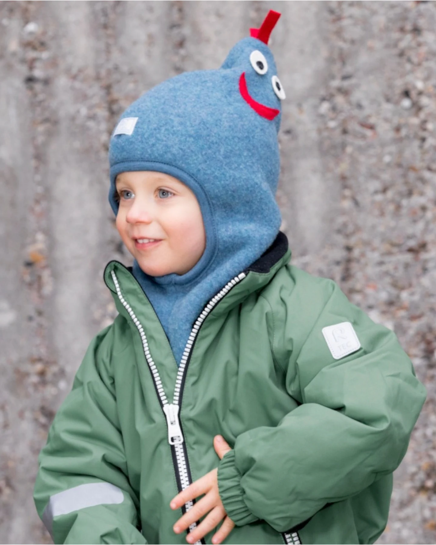 Pickapooh Baby und Kinder Schlupfmütze mit Zipfel Bio-Schurwolle jeans Gr. 48 – Ansicht 2