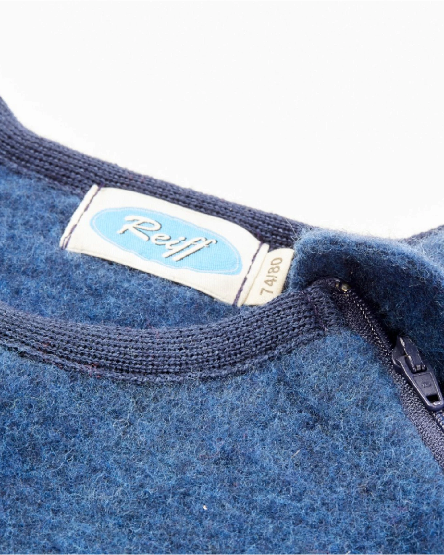 Schlafsack Baby mit Arm Bio-Merinowolle Ganzjahr marine Gr. 86/92 – Ansicht 2