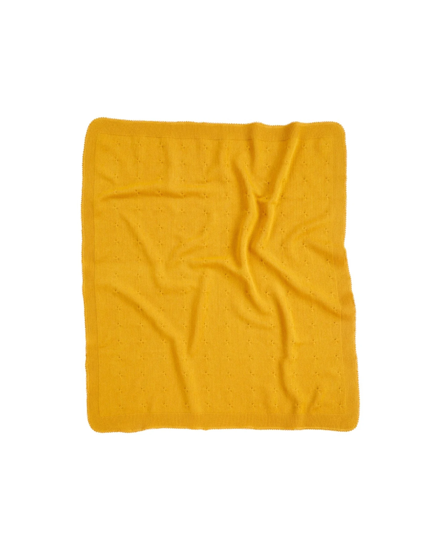 Babydecke Bio-Merinowolle Twist kurkuma Maße 80 x 80 cm – Ansicht 2