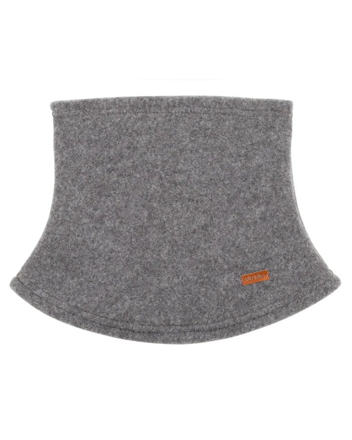 PURE PURE by Bauer Baby und Kinder Schlupfschal Bio-Merinowolle Fleece schiefer Gr. 1, Maße 21 x 20 cm