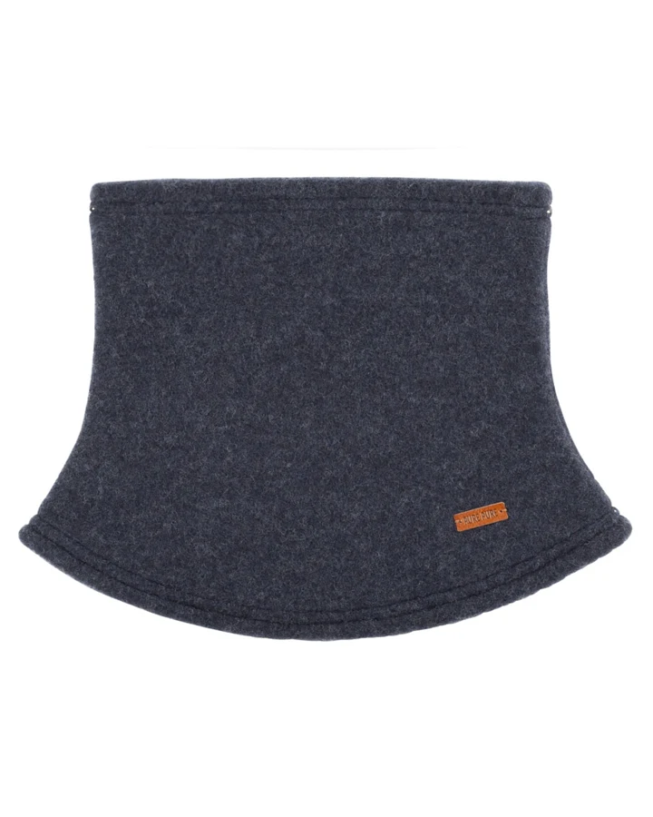PURE PURE by Bauer Baby und Kinder Schlupfschal Bio-Merinowolle Fleece marine Gr. 1, Maße 21 x 20 cm