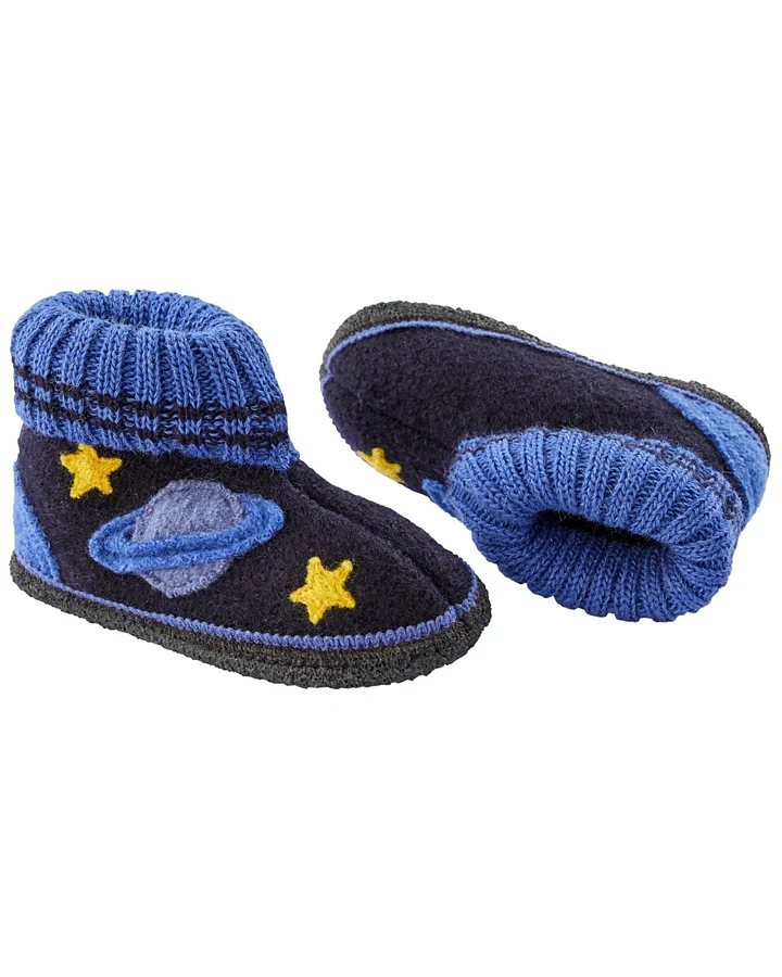 Kinder Hausschuhe Hüttenschuhe dunkelblau Gr. 23