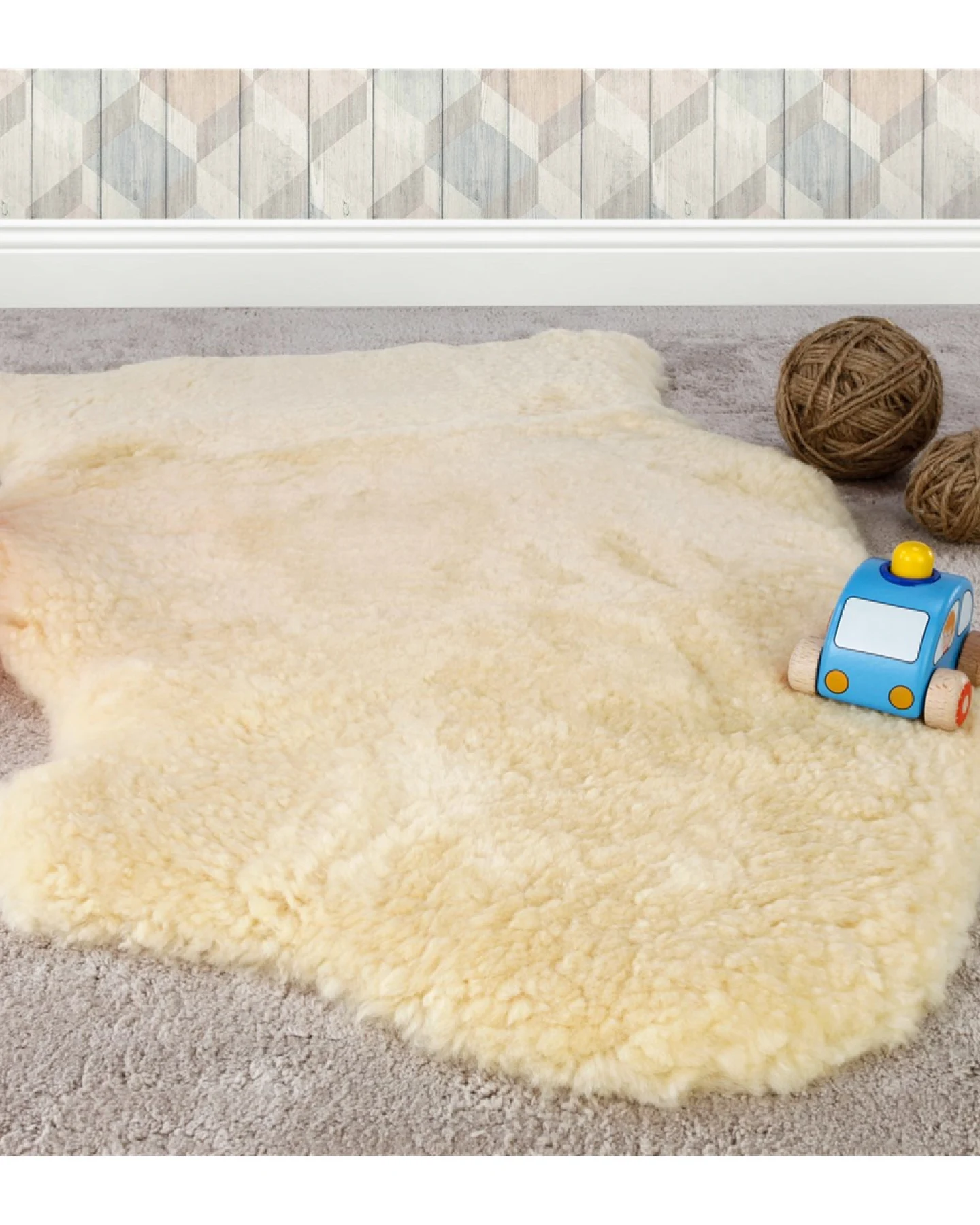 Baby Lammfell, waschbar Länge ca. 80-90 cm – Ansicht 2