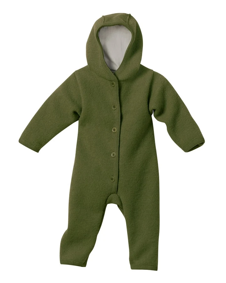 Disana Baby Walk-Overall Bio-Merinowolle oliv Gr. 62/68