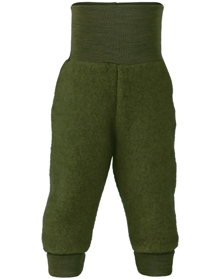 Engel Natur Babyhose Bio-Merinowolle Fleece maschinenwaschbar melange-schilf Gr. 74/80