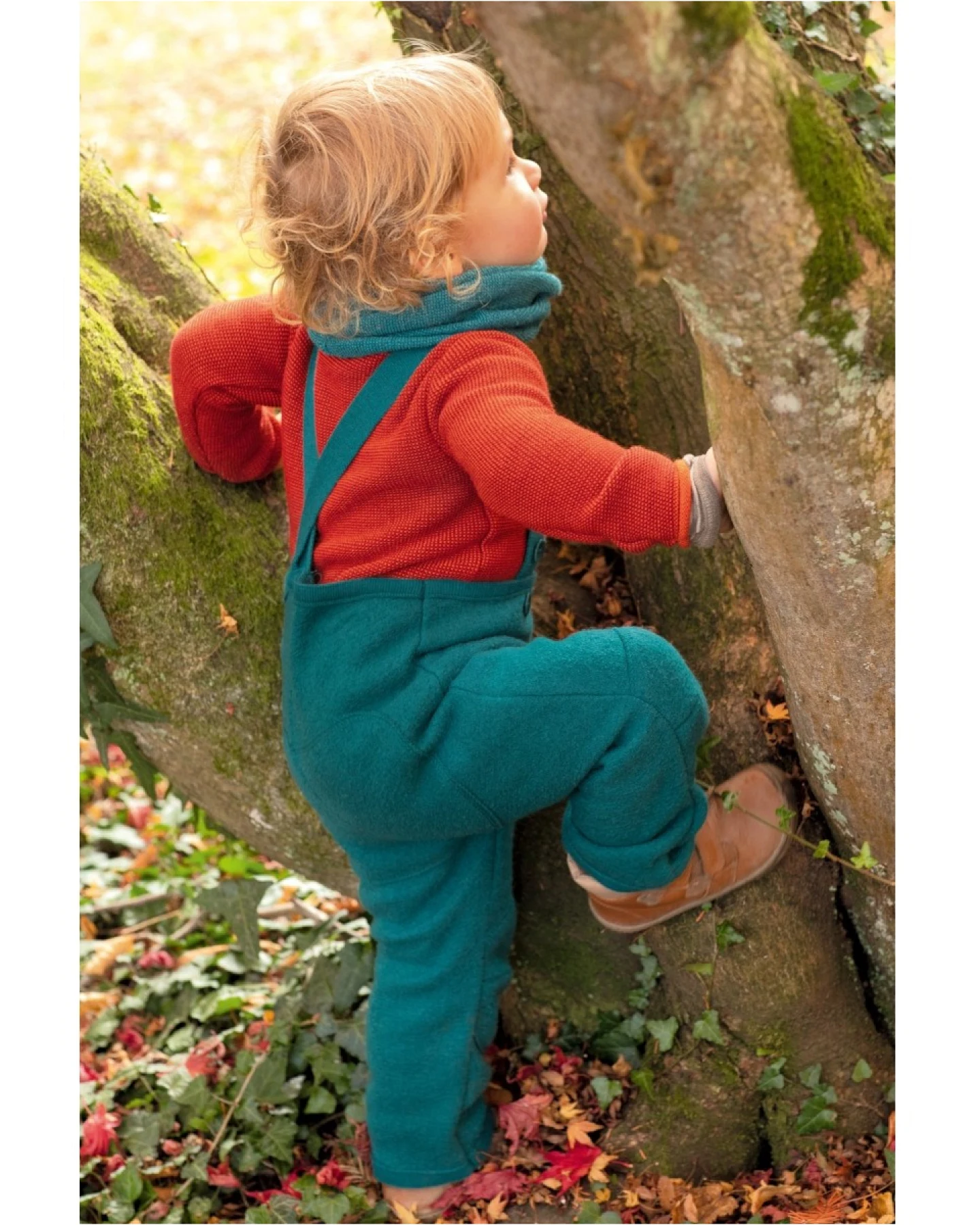 Disana Kinder Latzhose Bio-Merinowolle Walk pacific Gr. 98/104 – Ansicht 2