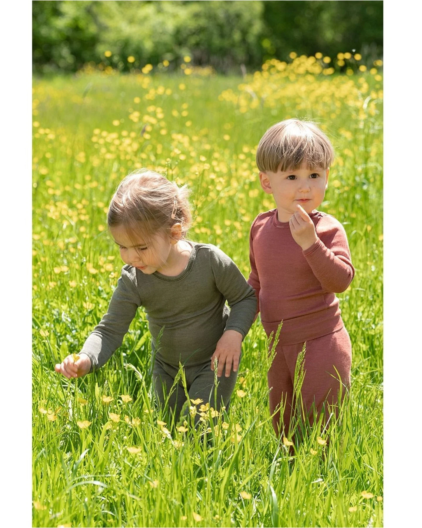 Engel Natur Baby Body Langarm Wolle Seide olive Gr. 74/80 – Ansicht 2