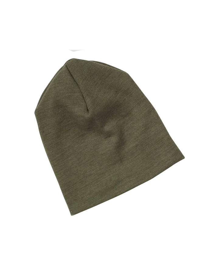 Engel Natur Baby und Kinder Mütze Helmmütze Wolle Seide olive Gr.74/80 (44-46 cm)