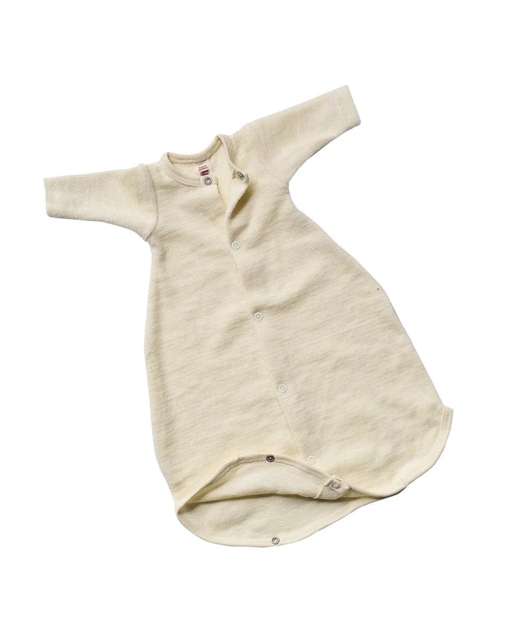 Engel Natur Frühchen und Baby Schlafsack Langarm Bio-Merinowolle natur Gr. 2 (62cm) passend für Gr. 44-56