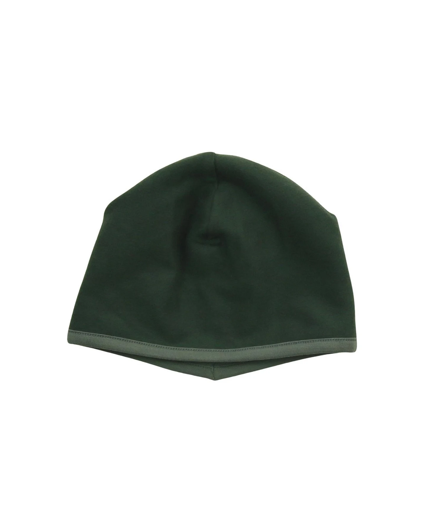 Kinder Wende Mütze Bio-Baumwolle uni sage-dark green Gr. 53/55 – Ansicht 2