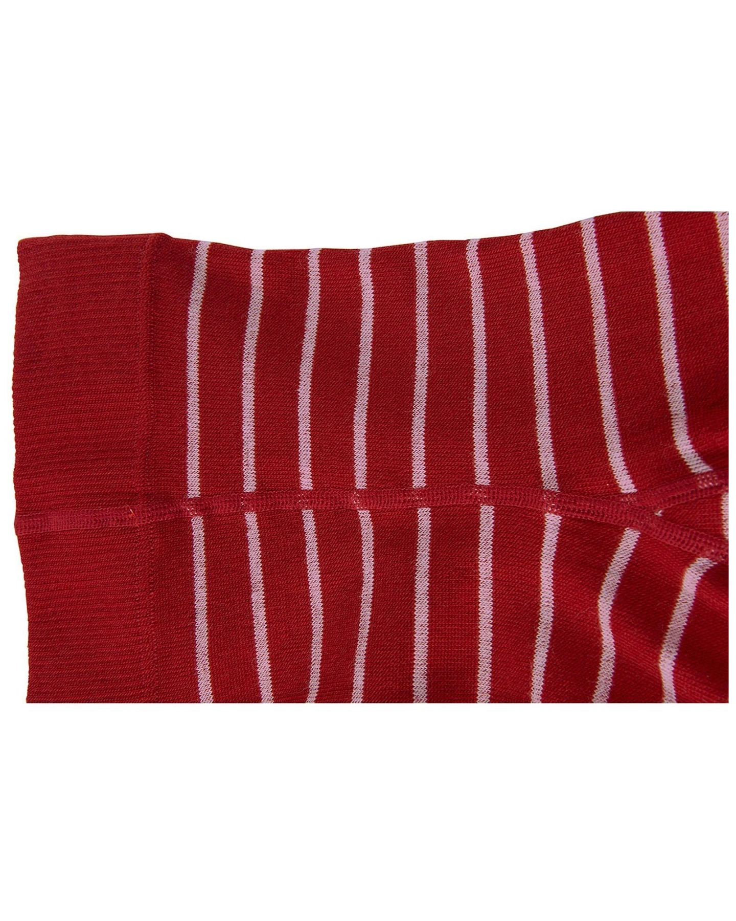 Kinder Leggings Schurwolle Baumwolle (kbA) rot-geringelt Gr.5-6 – Ansicht 2