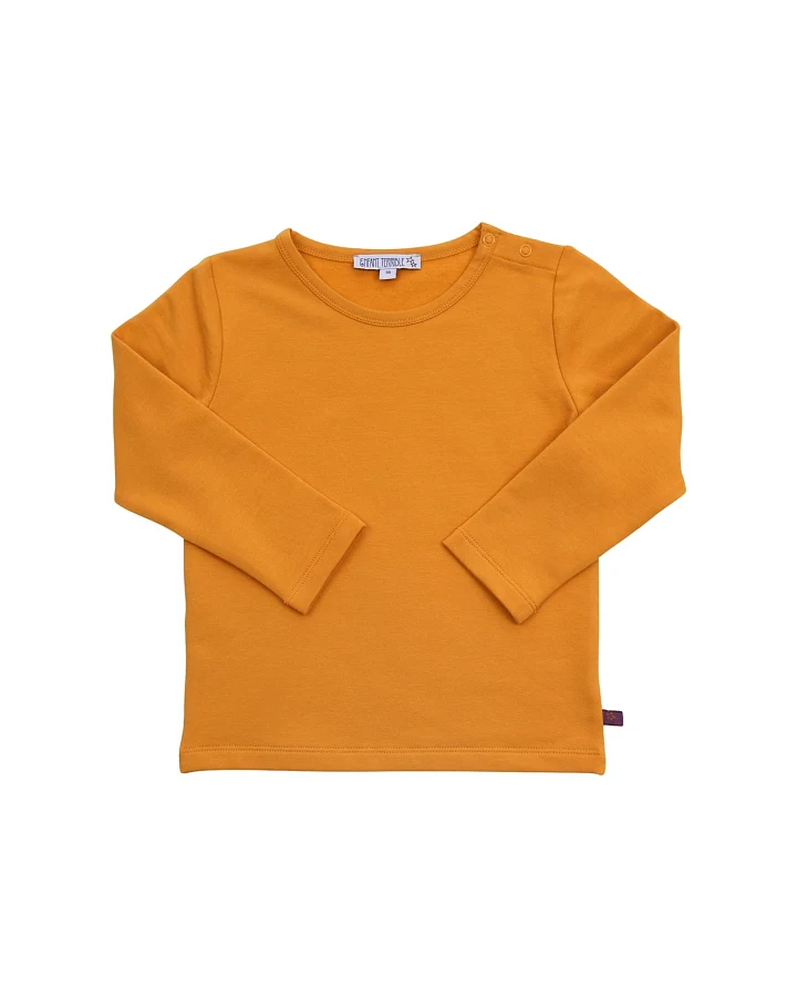 Kinder Langarmshirt Thermo Bio-Baumwolle curry Gr. 86/92