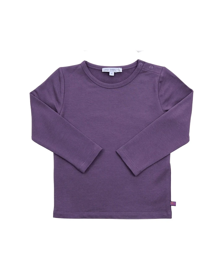 Kinder Langarmshirt Thermo Bio-Baumwolle plum Gr. 86/92