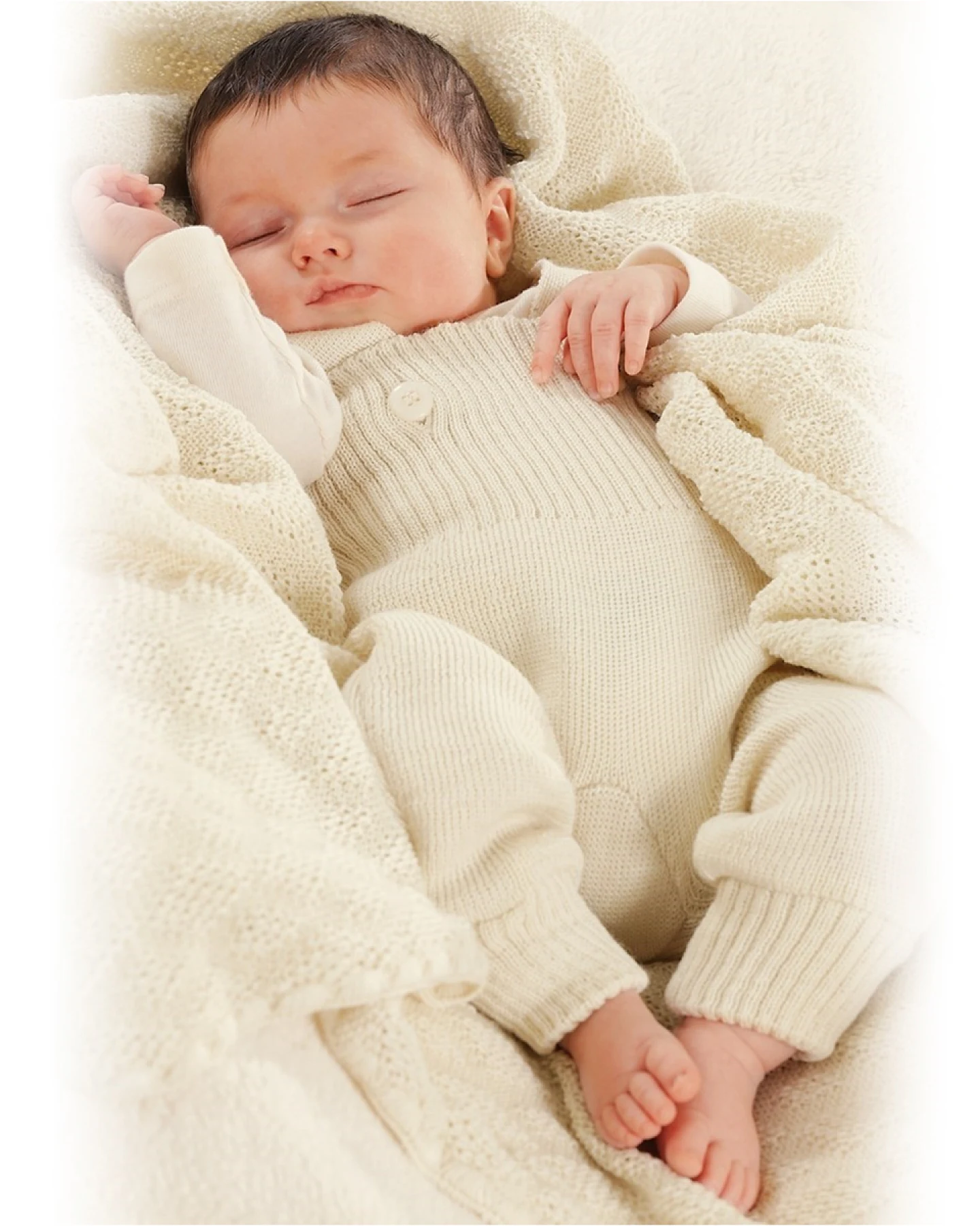 Disana Baby Hose mit Trägern Bio-Merinowolle natur Gr.50/56 – Ansicht 2