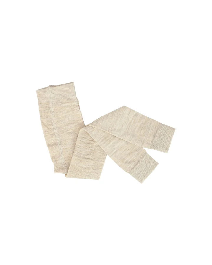 Kinder Leggings Bio-Schurwolle, Bio-Baumwolle, hellbraun-melange Gr. 3-4