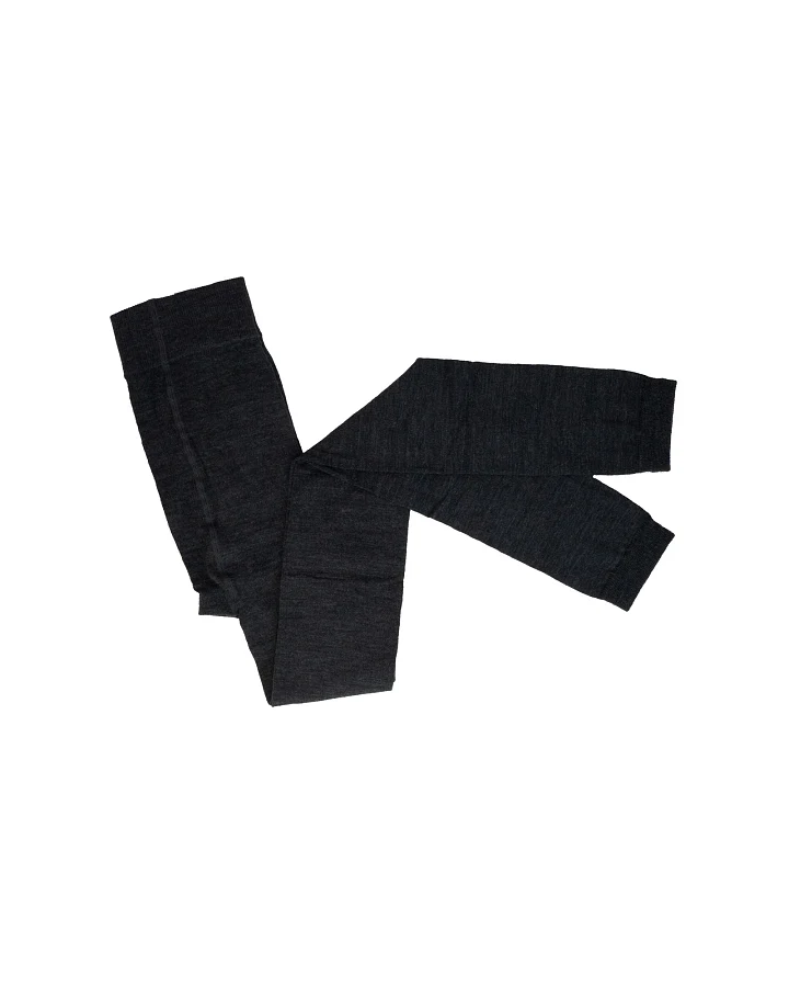 Damen Leggings Bio-Schurwolle, Bio-Baumwolle, anthrazit meliert Gr. 40-42