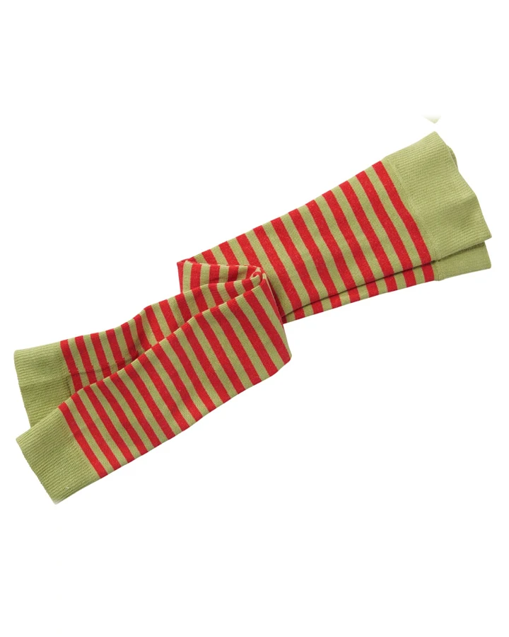 Kinder Leggings Baumwolle (kbA) kiwi-geringelt Gr.3-4