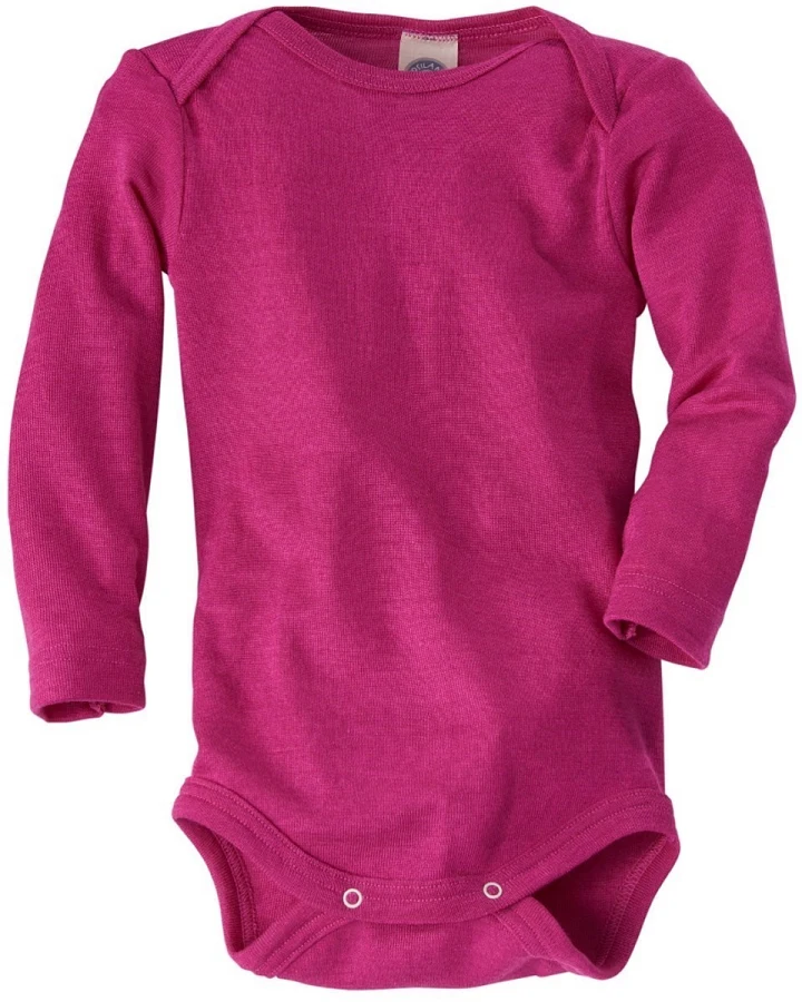 Cosilana Baby Body Langarm Wolle Seide pink Gr. 74/80