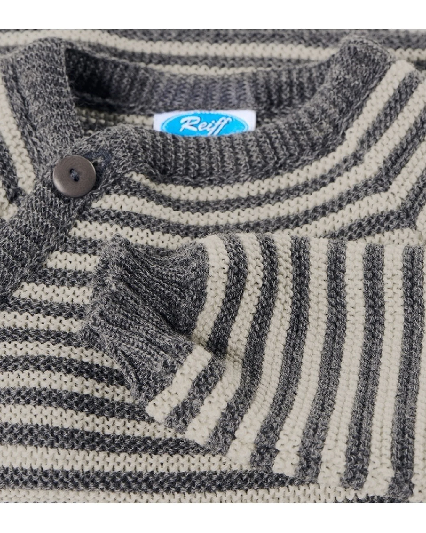 Baby Jacke Schlüttli Bio-Merinowolle grau-natur Gr.74-80 – Ansicht 2