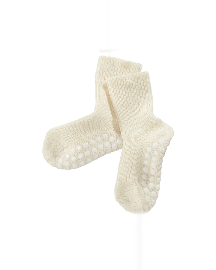 Kinder Stoppersocken Bio-Schurwolle natur Gr.21-22