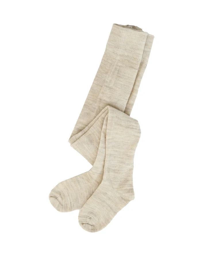 Baby Strumpfhose Bio-Schurwolle Bio-Baumwolle hellbraun-melange Gr. 00